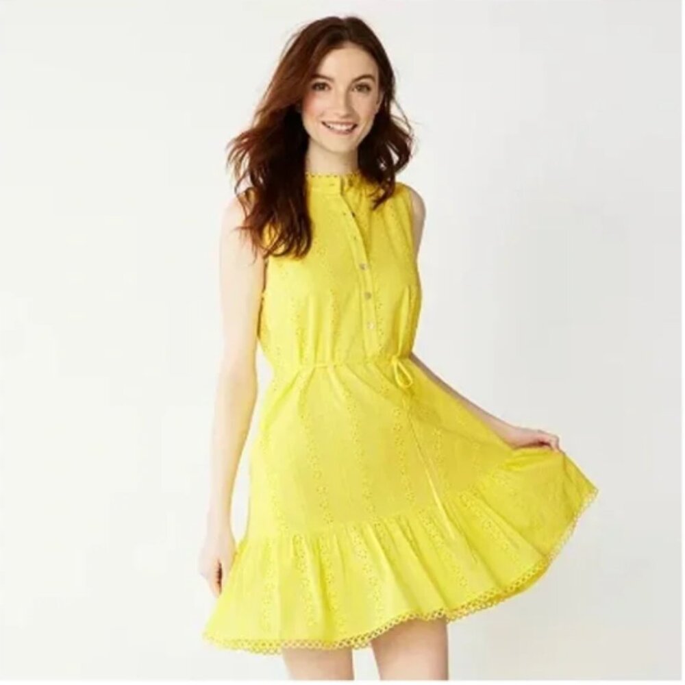 Draper James Mini Dress Yellow Medium